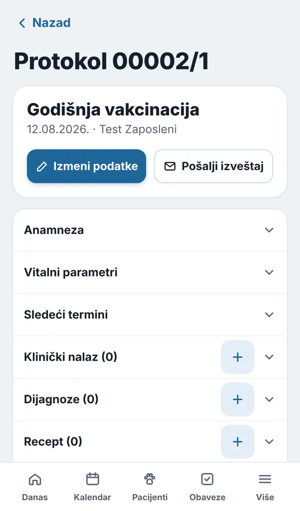 Protokol pregleda na telefonu